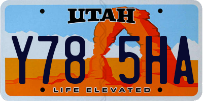 UT license plate Y785HA