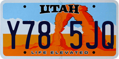 UT license plate Y785JQ