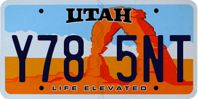 UT license plate Y785NT