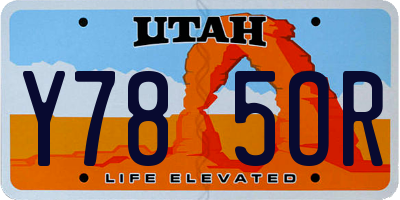 UT license plate Y785OR