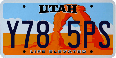 UT license plate Y785PS