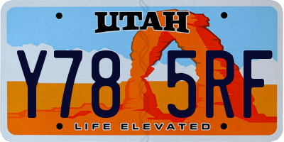 UT license plate Y785RF