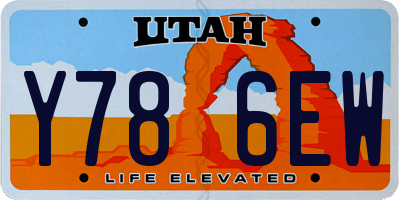 UT license plate Y786EW