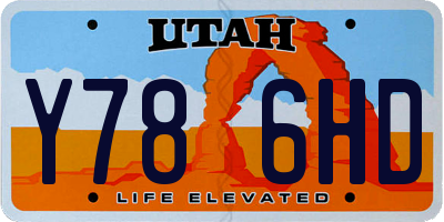 UT license plate Y786HD