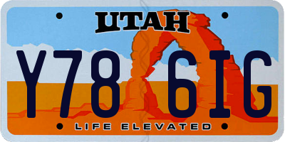 UT license plate Y786IG