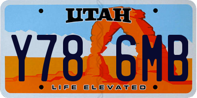 UT license plate Y786MB
