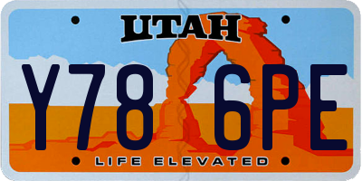 UT license plate Y786PE