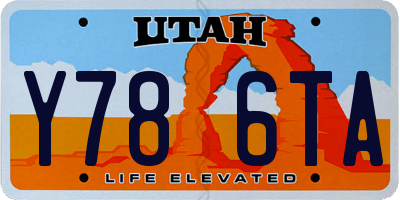 UT license plate Y786TA