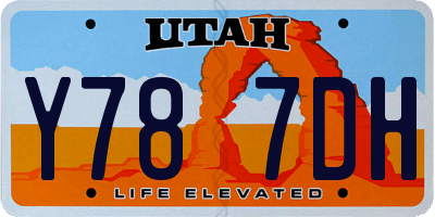 UT license plate Y787DH