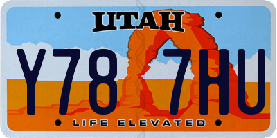 UT license plate Y787HU