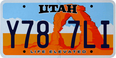 UT license plate Y787LI