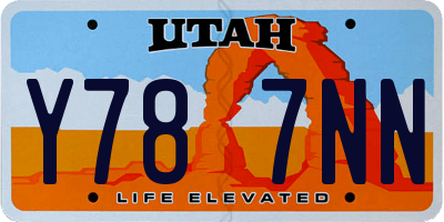 UT license plate Y787NN