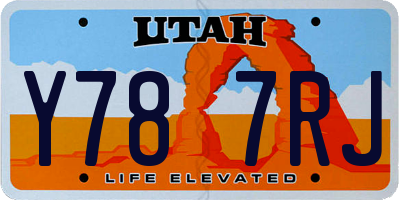 UT license plate Y787RJ
