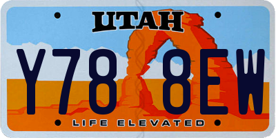 UT license plate Y788EW
