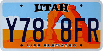 UT license plate Y788FR