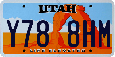 UT license plate Y788HM