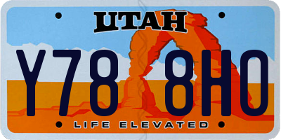 UT license plate Y788HO