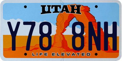 UT license plate Y788NH