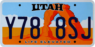 UT license plate Y788SJ