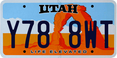 UT license plate Y788WT