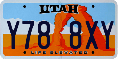 UT license plate Y788XY