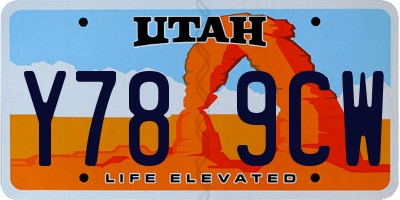 UT license plate Y789CW