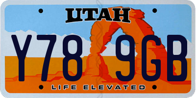 UT license plate Y789GB