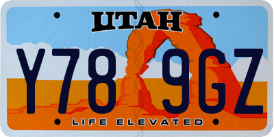 UT license plate Y789GZ