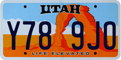 UT license plate Y789JO