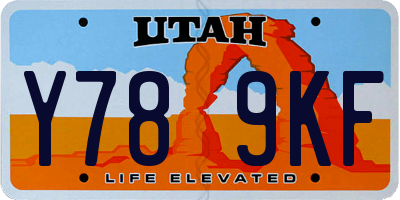 UT license plate Y789KF