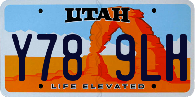 UT license plate Y789LH