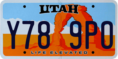 UT license plate Y789PO