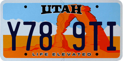 UT license plate Y789TI