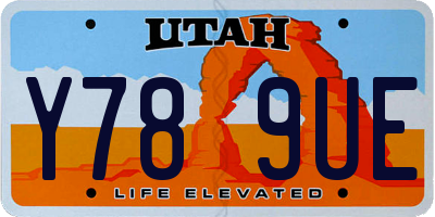UT license plate Y789UE