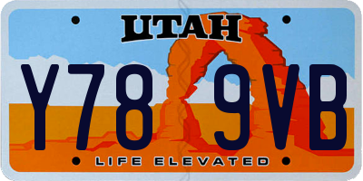UT license plate Y789VB