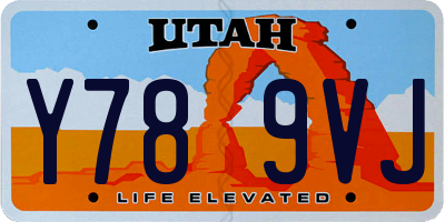 UT license plate Y789VJ