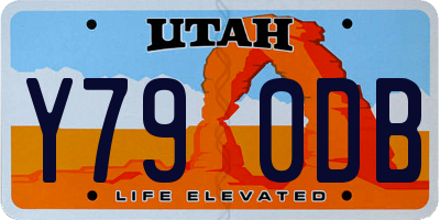 UT license plate Y790DB