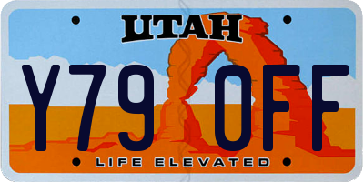UT license plate Y790FF