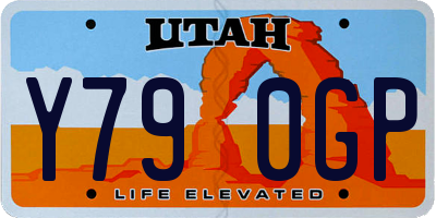 UT license plate Y790GP