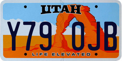 UT license plate Y790JB