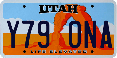 UT license plate Y790NA
