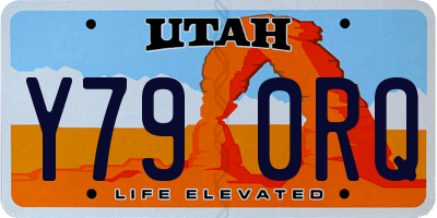UT license plate Y790RQ