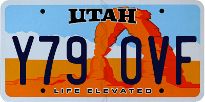 UT license plate Y790VF