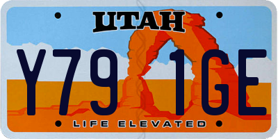UT license plate Y791GE
