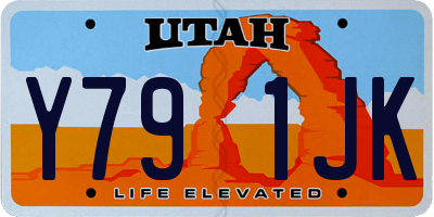 UT license plate Y791JK