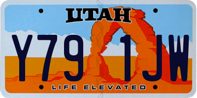 UT license plate Y791JW