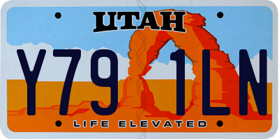 UT license plate Y791LN