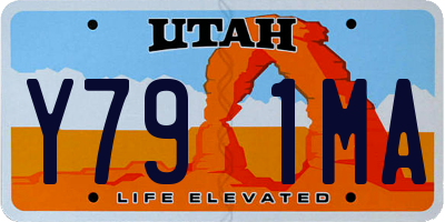 UT license plate Y791MA
