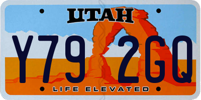 UT license plate Y792GQ