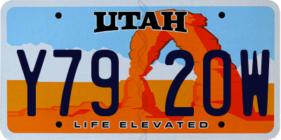 UT license plate Y792OW